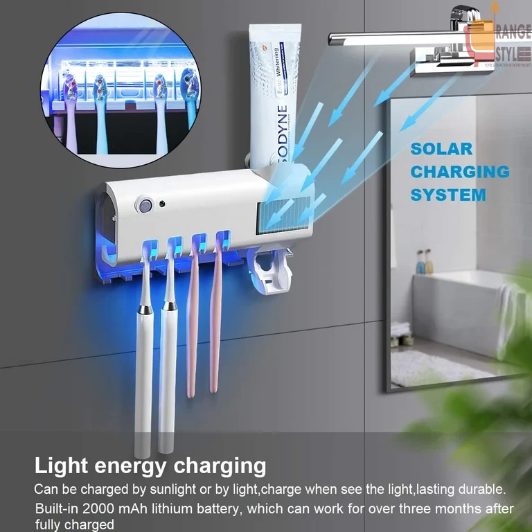 Distributeur de pâte dentifrice et stérilisateur de brosse – Image 4